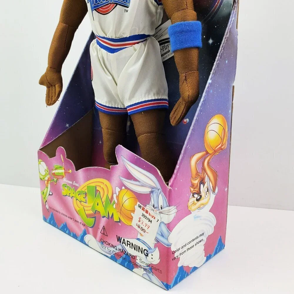 Space Jam Michael Jordan Plush Doll Figure Vintage 1996 Play-by-Play 90s NIP
